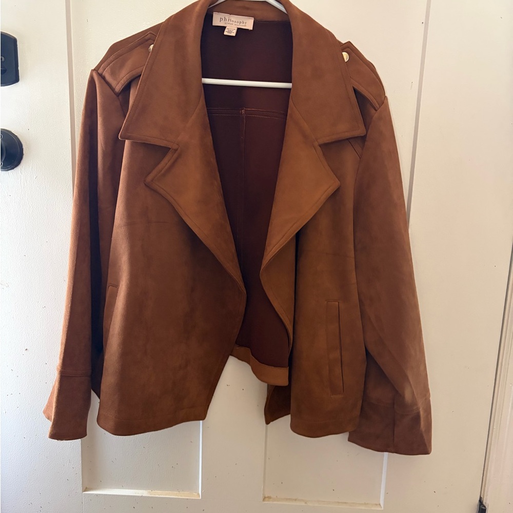 Philosophy Brown Faux Leather Jacket